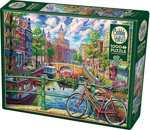 Puzzle Cobble Hill 1000 pièces - Canal d'Amsterdam