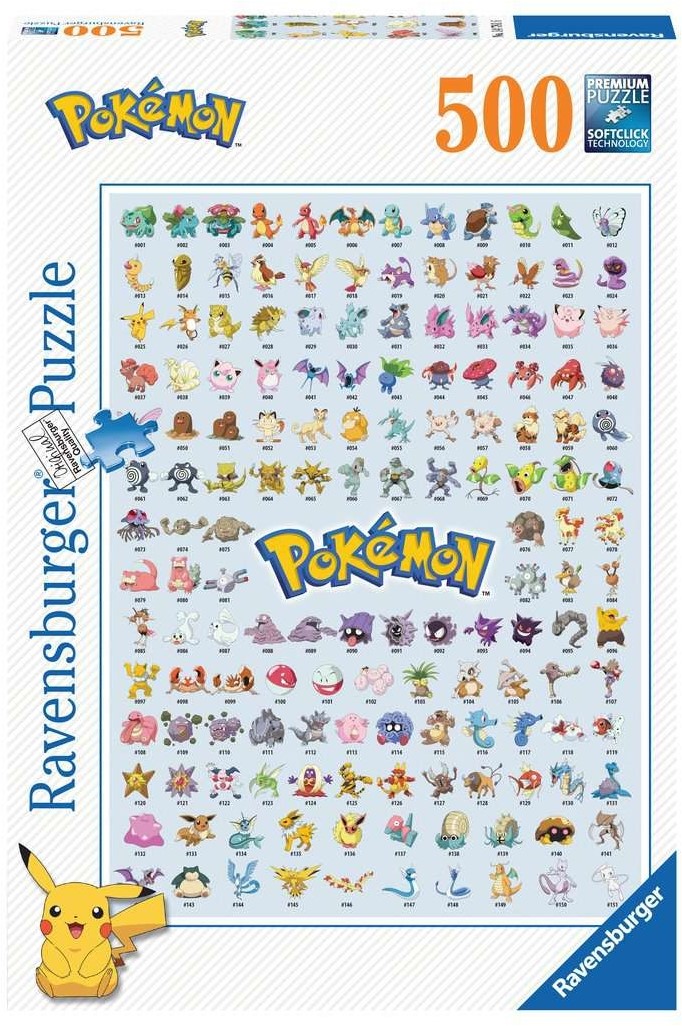 Ravensburger Puzzle 500 P - Pokédex Première Génération/Pokémon