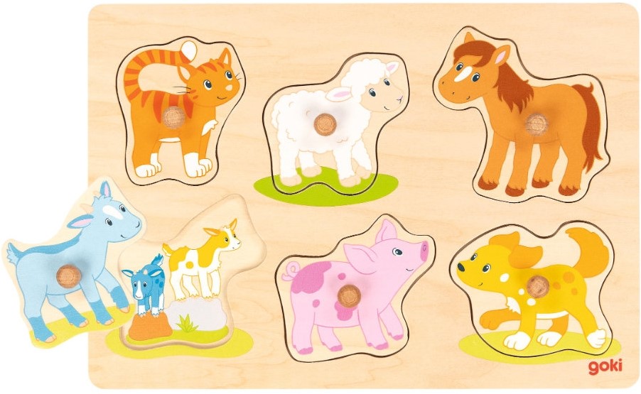 Puzzle en bois Bébés animaux GOKI