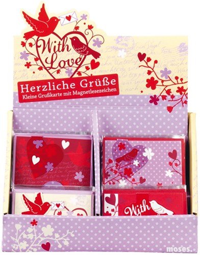 With love ansichtkaarten met envelop 4 ass (40 st)