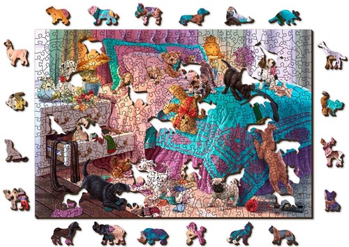 Puzzle WOODEN CITY - Naughty Puppies