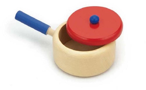 Viga Toys Houten steelpan met deksel Ø 11 cm. 3+