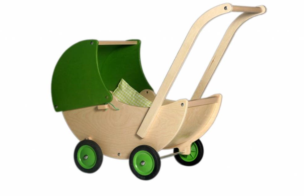 poussette poupee en bois