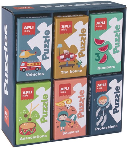 APLI Kids APLI - Présentoir avec 6 puzzles