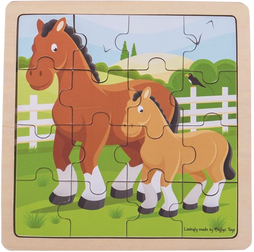 Bigjigs Puzzle cheval et poulain