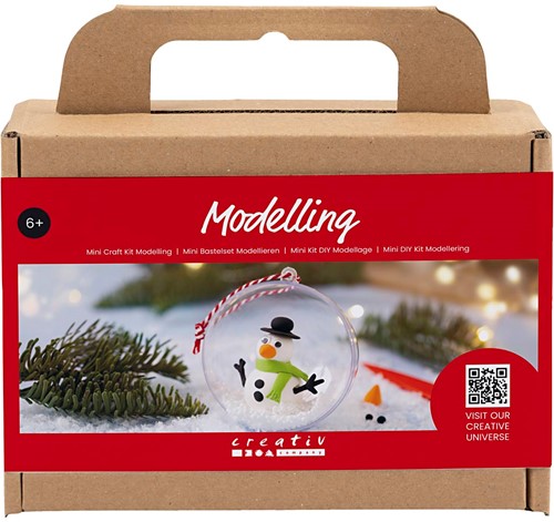 Creativ Company CC Mini Hobbyset Modellieren Weihnachtskugel Schneemann