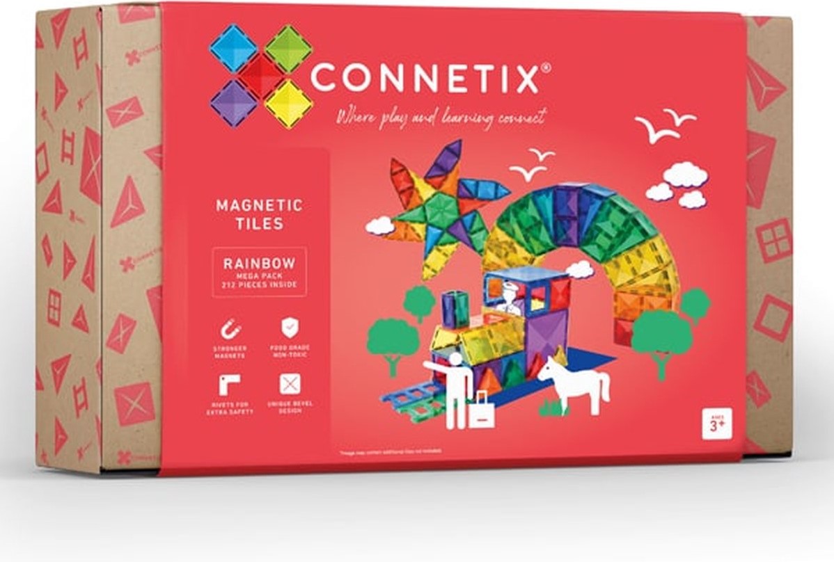 Magnetic Tiles 212 pcs Mega Pack by Connetix -New – Woodberry