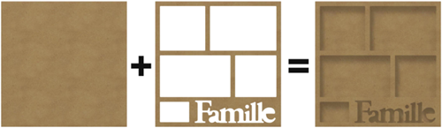 Gomille Gomille MDF Kader Familie 40x40 cm